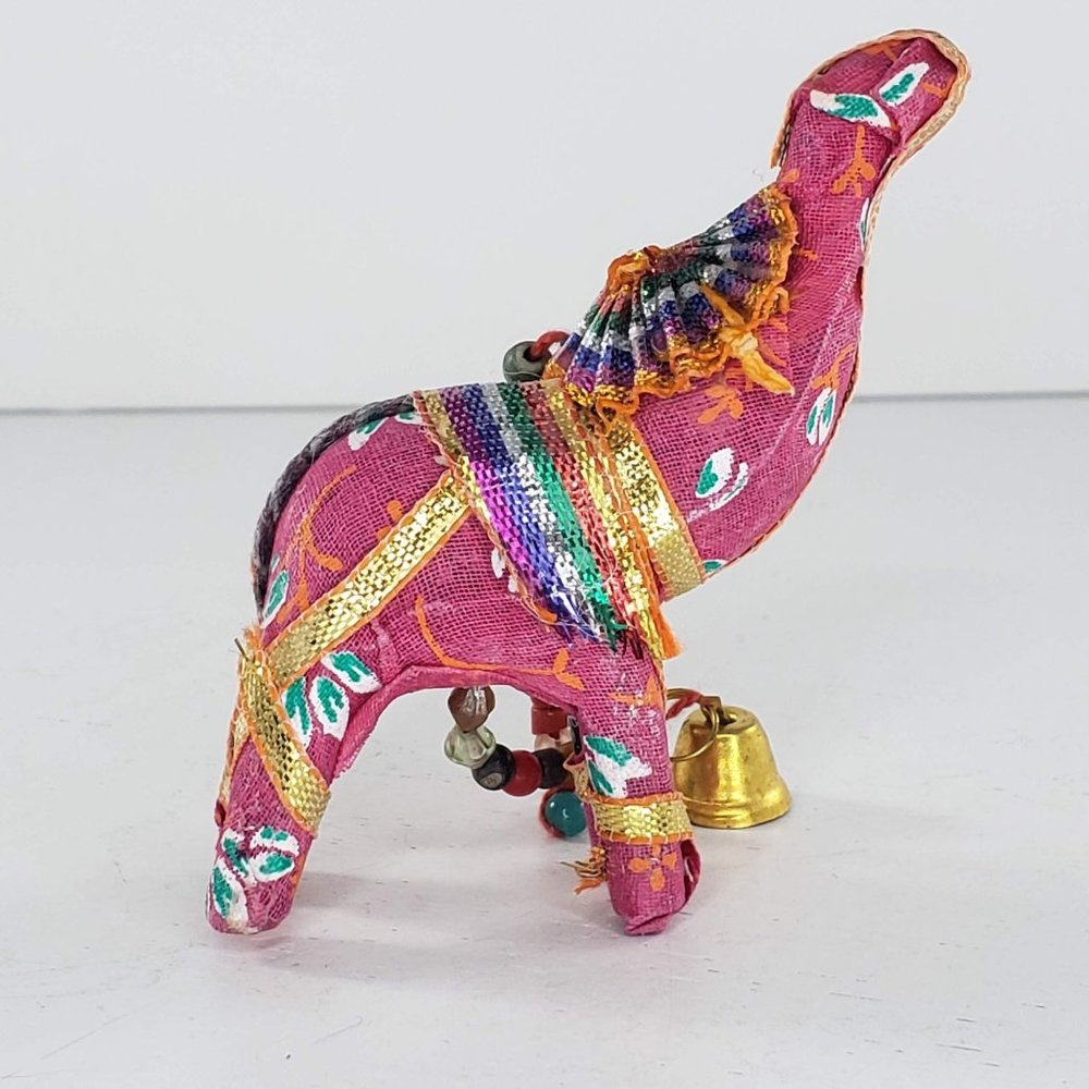 Pink Elephant Lucky Trunk Up Decorative Bell - Picture 4 of 7